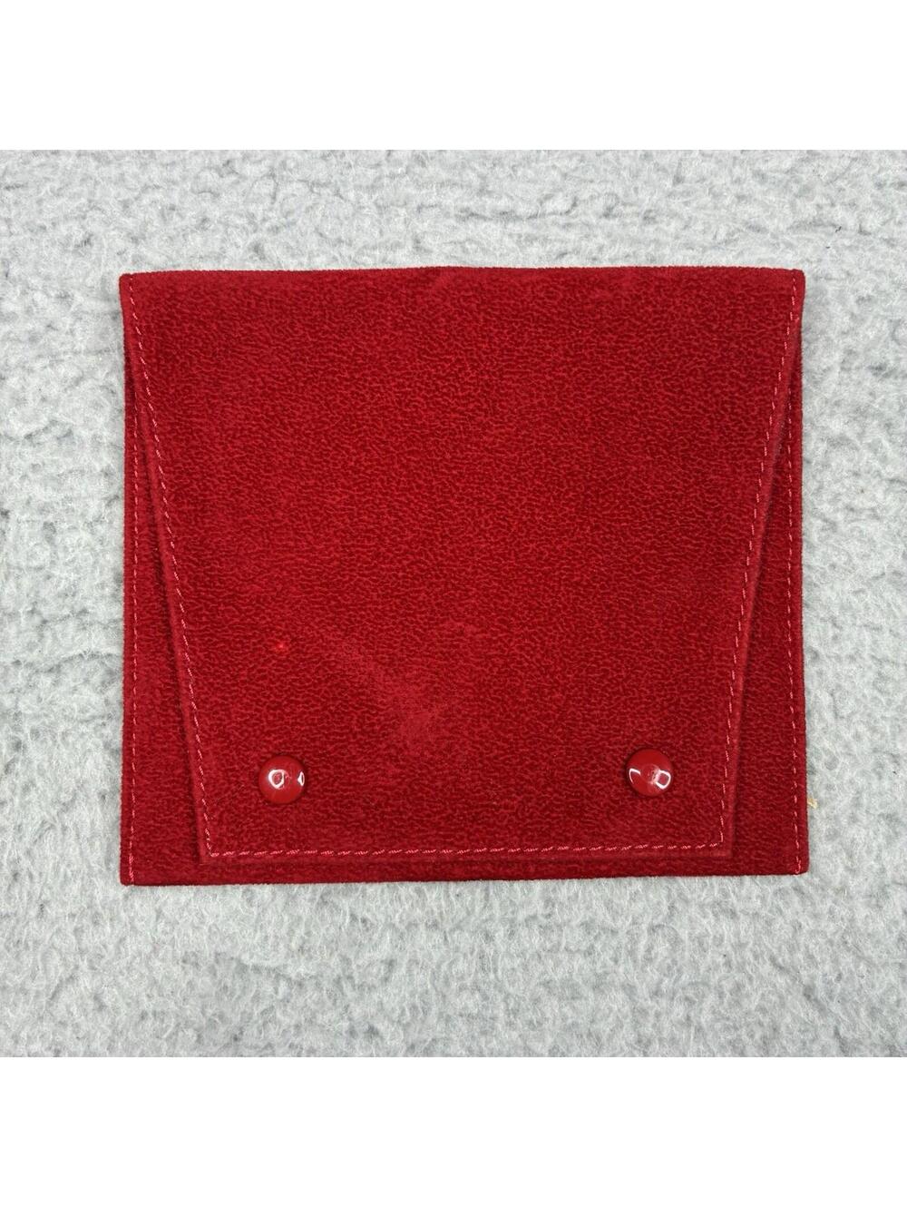 Vintage Cartier Red Velvet Travel Pouch Snap Closure Small 5x4.5" - Picture 2 of 10